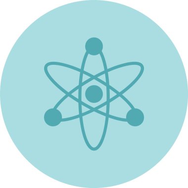 Atom Kabartma Çemberi Gradyan Simgesi