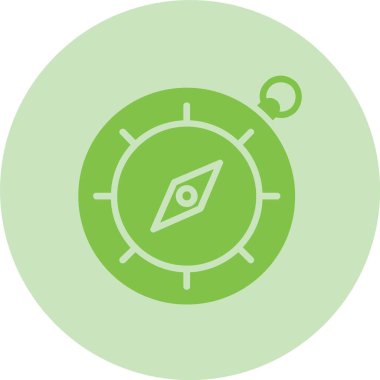 Navigasyon Pusula Kabartma Çemberi Gradyan Simgesi