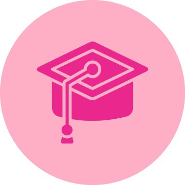 Mezuniyet Kapağı Kabartma Çemberi Gradyan Simgesi