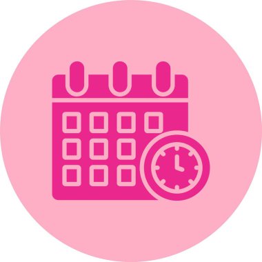 Takvim Kabartma Çemberi Gradyan Simgesi