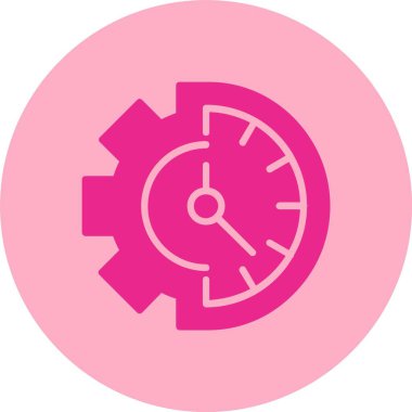 Zaman Yönetimi Kabartma Çemberi Gradyan Simgesi