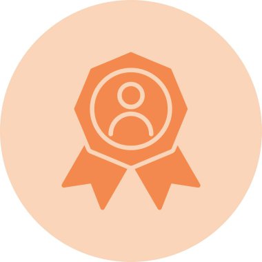 Rozet Kabartma Çemberi Gradyan Simgesi