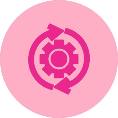 Proje Yönetimi Kabartma Çemberi Gradyan Simgesi