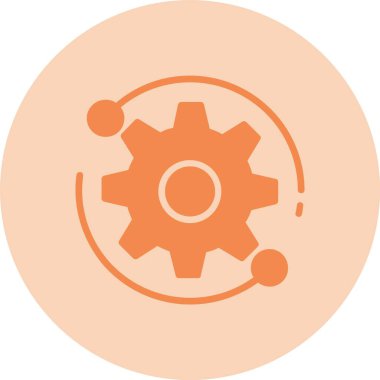 Teknik Destek Kabartma Çemberi Gradyan Simgesi