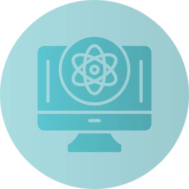 Bilgisayar Bilimi Vektörü Kabartma Çemberi Gradyan Simgesi