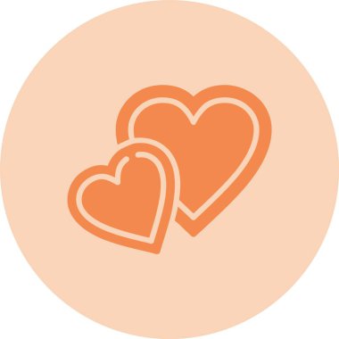 Kalp Kabartma Çemberi Gradyan Simgesi