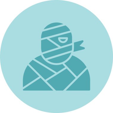 Mumya Kabartma Çemberi Gradyan Simgesi