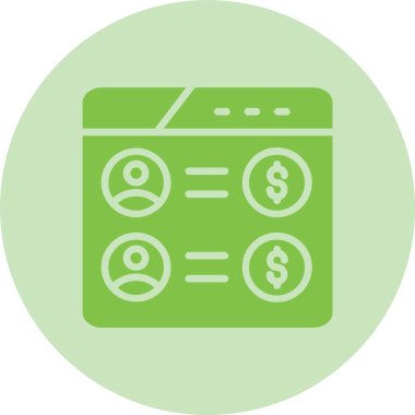 Fatura Kabartma Çemberi Gradyan Simgesi