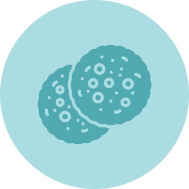 Çerez Kabartma Çemberi Gradyan Simgesi