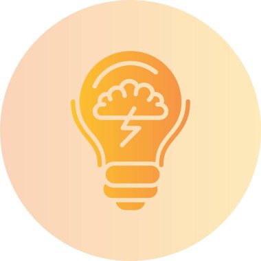 Fikir Vektörü Kabartma Çemberi Gradyan Simgesi