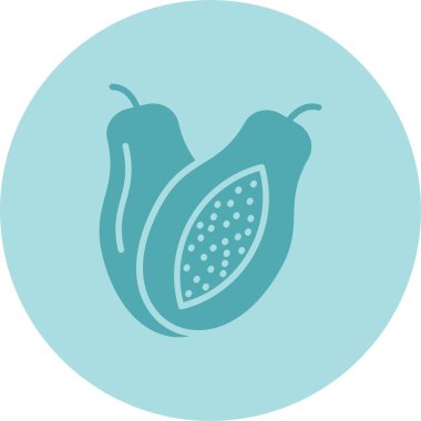 Papaya Kabartma Çemberi Gradyan Simgesi