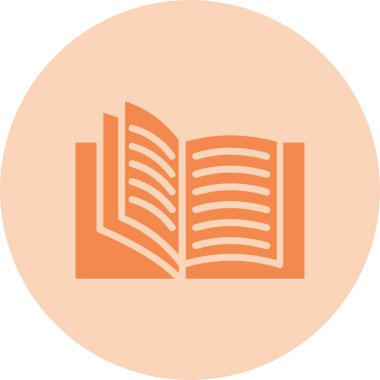 Kitap Kabartma Çemberi Gradyan Simgesi