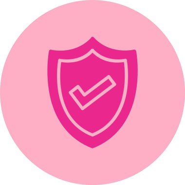 Kalkan Kabartma Çemberi Gradyan Simgesi