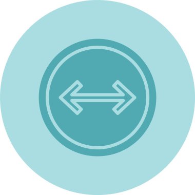 Sol Sağ Ok Çember Gradyan Simgesi