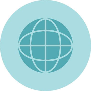 Dünya Kabartma Çemberi Gradyan Simgesi