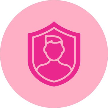 Kalkan Kabartma Çemberi Gradyan Simgesi