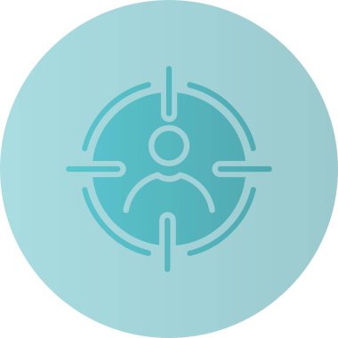 Amaçlı Vektör Kabartma Çemberi Gradyan Simgesi