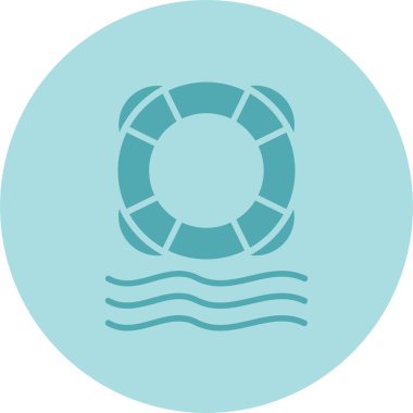 Yaşam Koruyucu Kabartma Çemberi Gradyan Simgesi