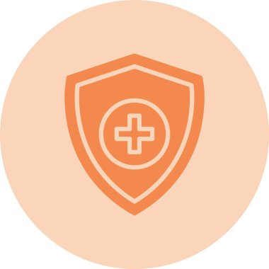 Kalkan Kabartma Çemberi Gradyan Simgesi