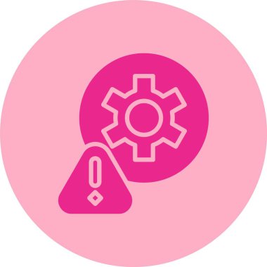 Risk Yönetimi Kabartma Çemberi Gradyan Simgesi