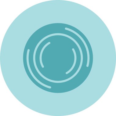 Tabak Kabartma Çemberi Gradyan Simgesi