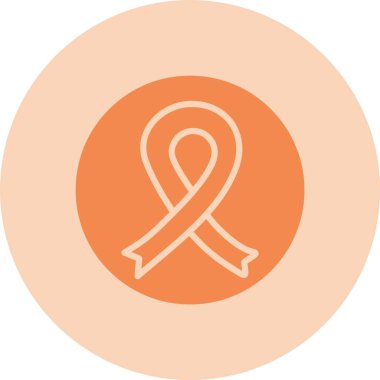 Farkındalık Kurdelesi Kabartma Çemberi Grafik Simgesi