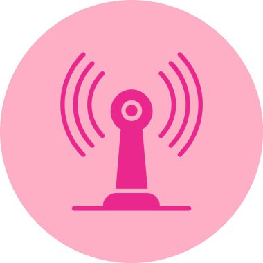 Radyo Anteni Kabartma Çemberi Gradyan Simgesi