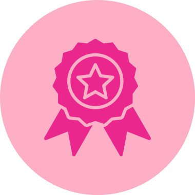 Kaliteli Rozet Kabartma Çemberi Gradyan Simgesi