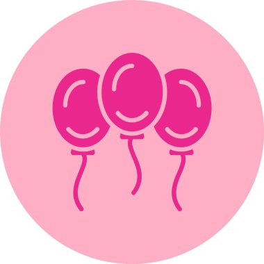 Balonlar Kabartma Çemberi Gradyan Simgesi