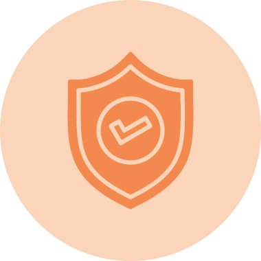 Kalkan Kabartma Çemberi Gradyan Simgesi