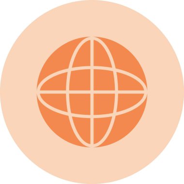 Dünya Kabartma Çemberi Gradyan Simgesi