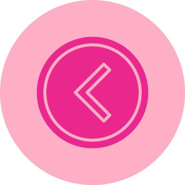 Sol Ok Kabartma Çemberi Gradyan Simgesi