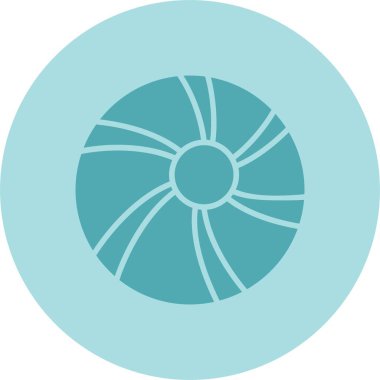 Plaj Topu Kabartma Çemberi Gradyan Simgesi