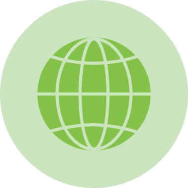 Globe Glyph Çember Gradyan Simgesi