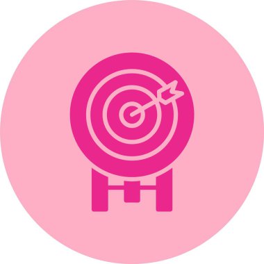 Dartboard Kabartma Çemberi Gradyan Simgesi