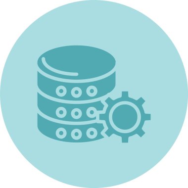 Veri Yönetimi Kabartma Çemberi Gradyan Simgesi