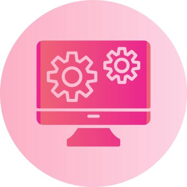 Yönetim Vektörü Kabartma Çemberi Gradyan Simgesi