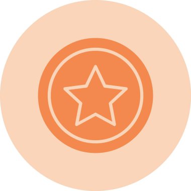 Yıldız Kabartma Çemberi Gradyan Simgesi