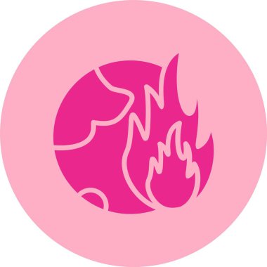 İklim Değişikliği Kabartma Çemberi Gradyan Simgesi