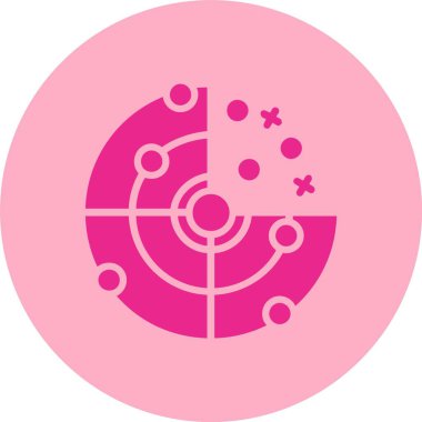 Radar Kabartma Çemberi Gradyan Simgesi