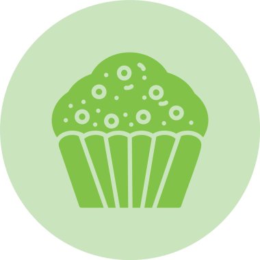 Cupcake Kabartma Çemberi Gradyan Simgesi