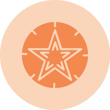 Yıldız Kabartma Çemberi Gradyan Simgesi