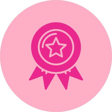 Rozet Kabartma Çemberi Gradyan Simgesi