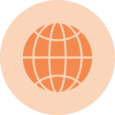 Dünya Kabartma Çemberi Gradyan Simgesi