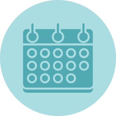 Takvim Kabartma Çemberi Gradyan Simgesi