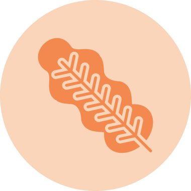 Yaprak Kabartma Çemberi Gradyan Simgesi