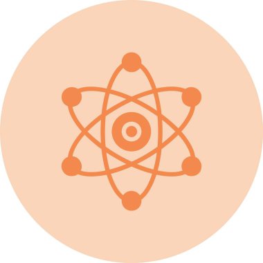 Atom Kabartma Çemberi Gradyan Simgesi