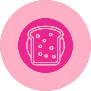 Ekmek Kabartma Çemberi Gradyan Simgesi