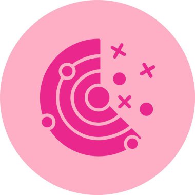 Radar Kabartma Çemberi Gradyan Simgesi