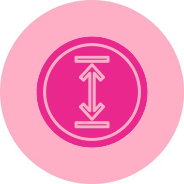 Yükseklik Okunun Kabartma Çemberi Gradyan Simgesi